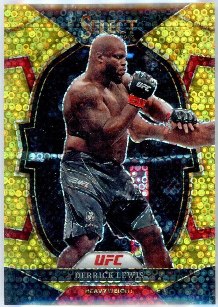 Derrick Lewis 2023 Panini Select UFC Concourse #72 Gold Disco