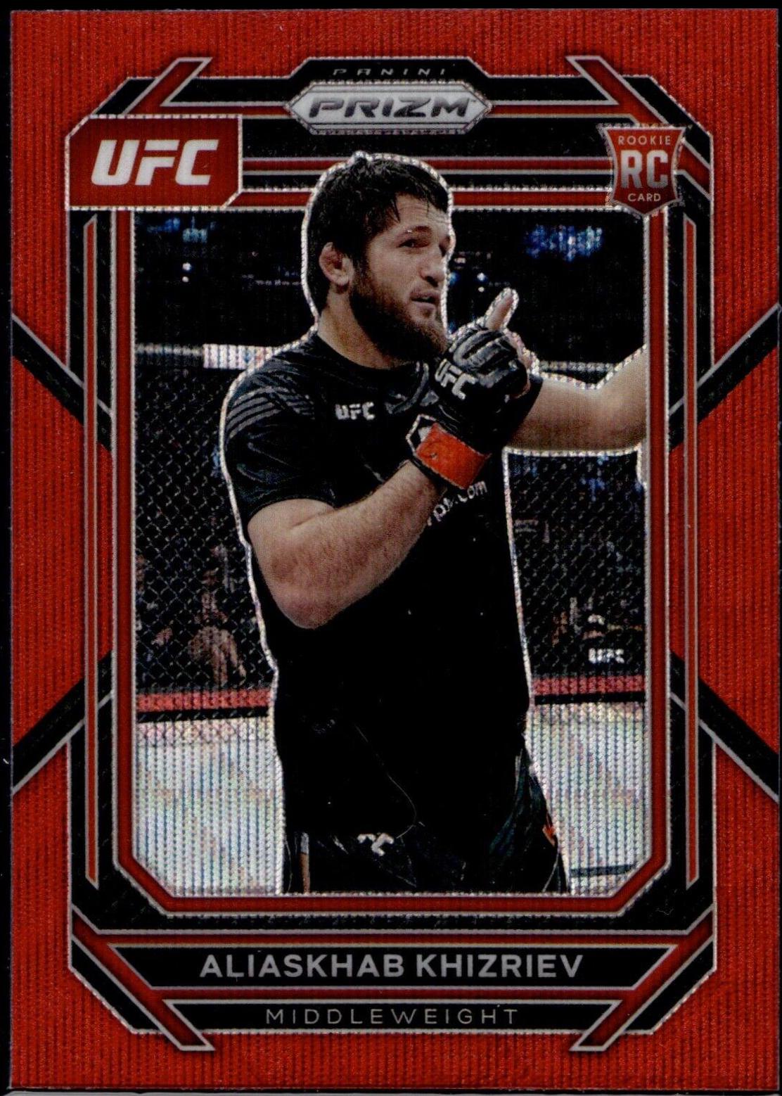 Aliaskhab Khizriev 2023 Panini Prizm UFC Base #141 Ruby Wave