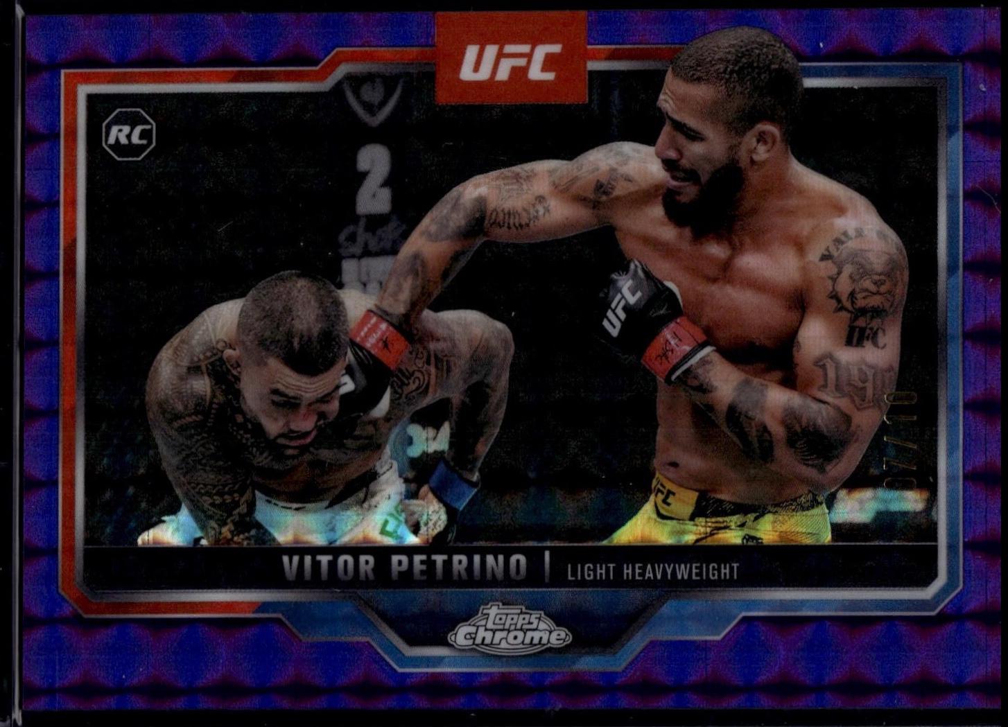 Vitor Petrino 2025 Topps Chrome UFC Base #41 Purple Geometric Refractor