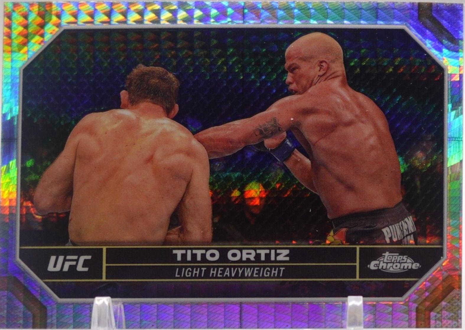 Tito Ortiz 2024 Topps Chrome UFC Base #186 Refractor