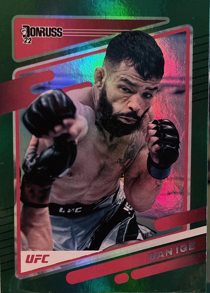 Dan Ige 2022 Panini Donruss UFC Base #139 Green