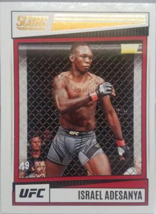 Israel Adesanya 2022 Panini Chronicles UFC Base Score #193 Bronze