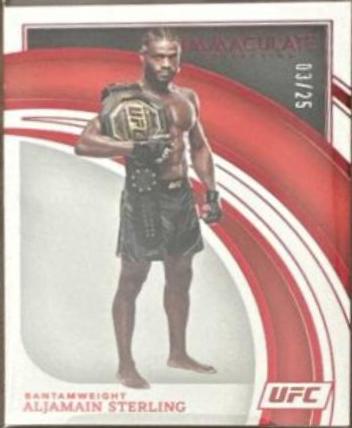 Aljamain Sterling 2022 Panini Immaculate UFC Base #44 Red