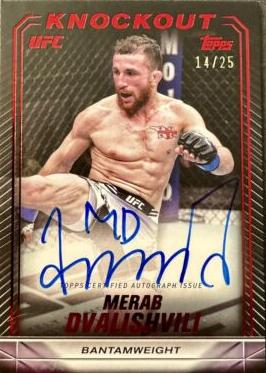 Merab Dvalishvili 2024 Topps Knockout UFC Knockout Autographs #KNA-MDI Platinum