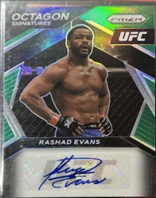 Rashad Evans 2021 Panini Prizm UFC Octagon Signatures #21 Green