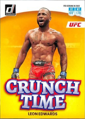 Leon Edwards 2023 Panini Donruss UFC Crunch Time #12 Press Proof Black
