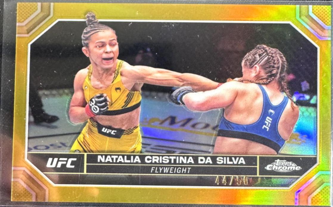 Natalia Silva 2024 Topps Chrome UFC Base #146 Gold Refractor