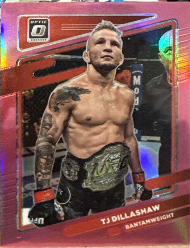 TJ Dillashaw 2022 Panini Donruss Optic UFC Base #84 Pink