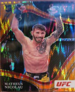 Matheus Nicolau 2022 Panini Select UFC Octagonside #276 Orange Flash