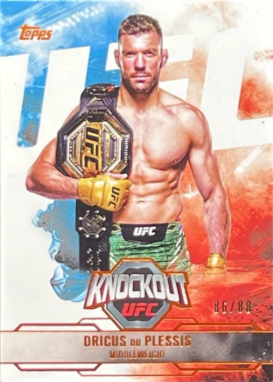 Dricus Du Plessis 2025 Topps Knockout UFC Base #73 Orange