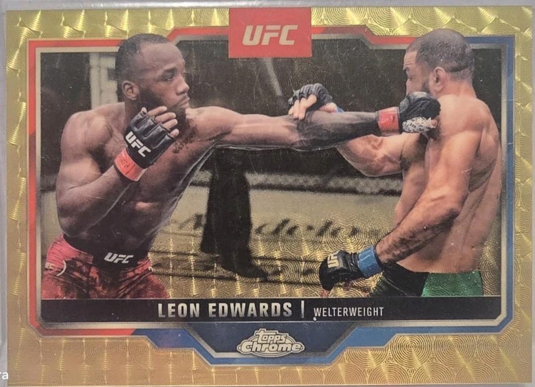Leon Edwards 2025 Topps Chrome UFC Base #139 Superfractor
