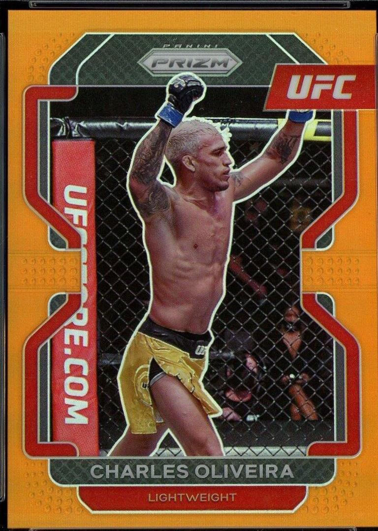 Charles Oliveira 2022 Panini Prizm UFC Base #189 Orange