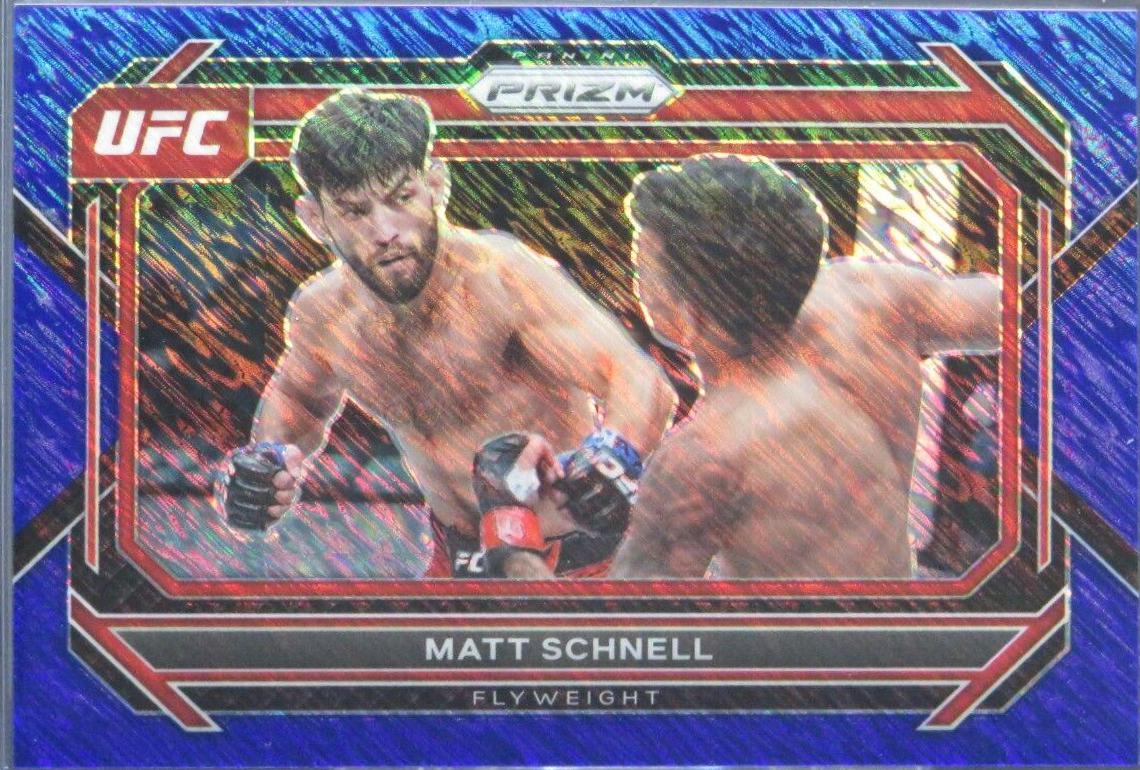 Matt Schnell 2023 Panini Prizm UFC Base #57 Blue Shimmer