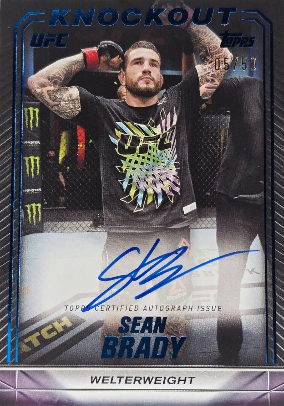 Sean Brady 2024 Topps Knockout UFC Knockout Autographs #KNA-SBY Blue