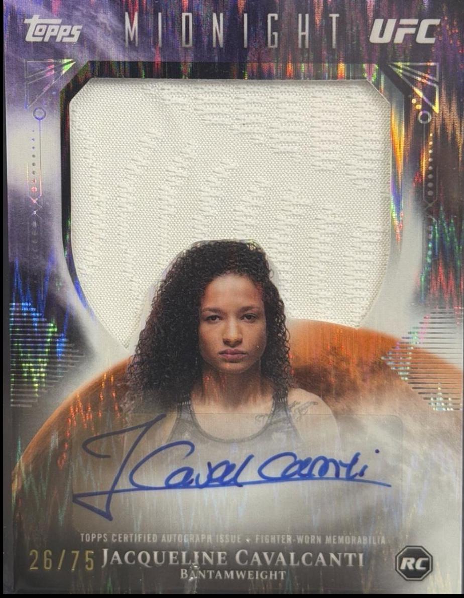 Jacqueline Cavalcanti 2026 Topps Midnight UFC Rookie Relic Autographs #RRA-JC Dusk