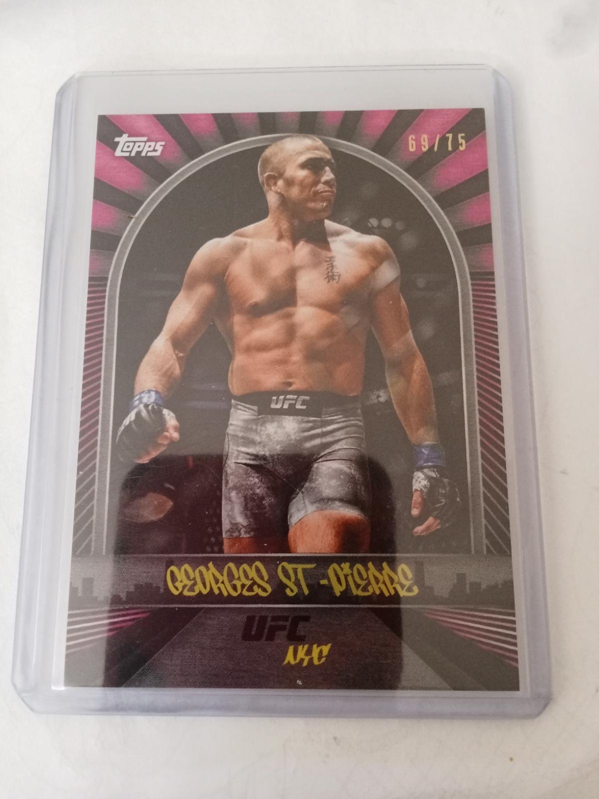 Georges St-Pierre 2024 Topps UFC NYC Base #18 Pink