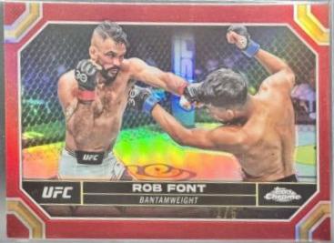 Rob Font 2024 Topps Chrome UFC Base #164 Red Refractor