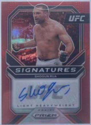 Mauricio Rua 2021 Panini Prizm UFC Signatures #3 Red