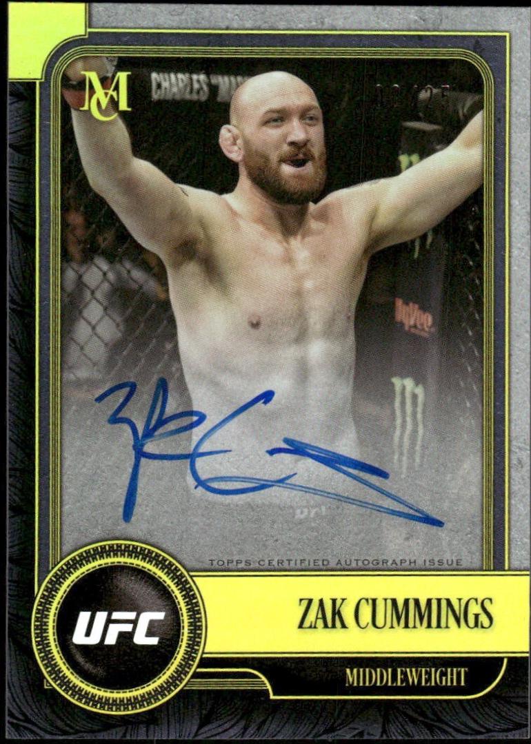 Zak Cummings 2019 Topps UFC Museum Collection Museum Autographs #MA-ZC Gold
