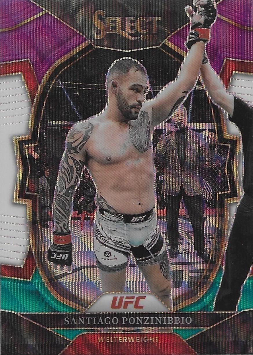 Santiago Ponzinibbio 2023 Panini Select UFC Concourse #13 Tri Color