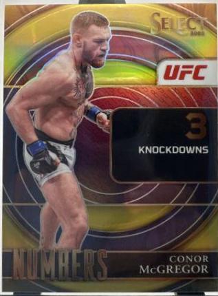 Conor McGregor 2022 Panini Select UFC Select Numbers #21 Gold