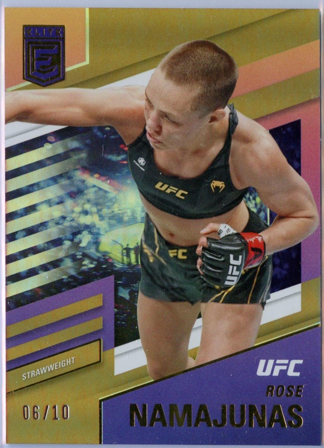 Rose Namajunas 2022 Panini Chronicles UFC Base Elite #248 Gold