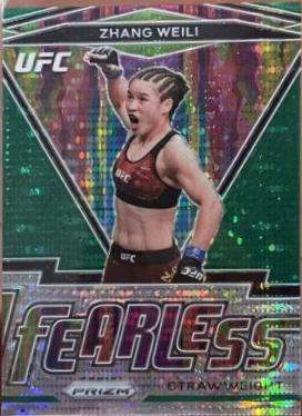 Zhang Weili 2021 Panini Prizm UFC Fearless #20 Green Pulsar
