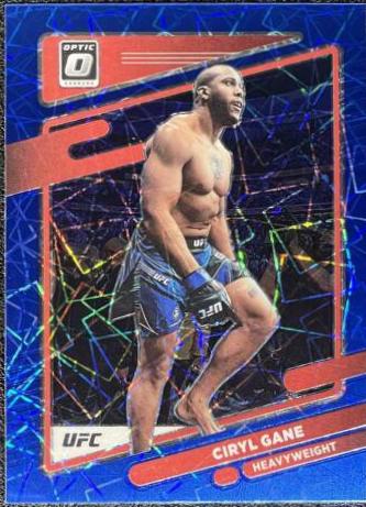 Ciryl Gane 2022 Panini Donruss Optic UFC Base #40 Blue Velocity