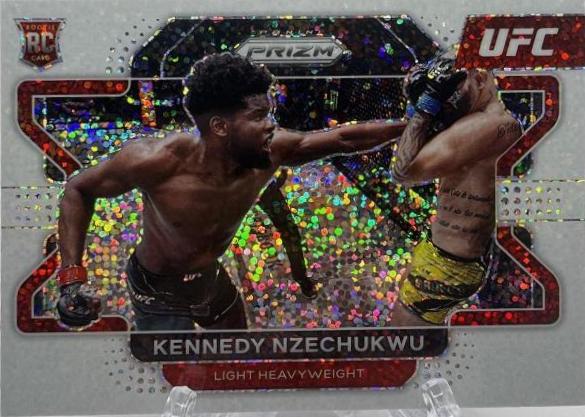 Kennedy Nzechukwu 2022 Panini Prizm UFC Base #74 White Sparkle