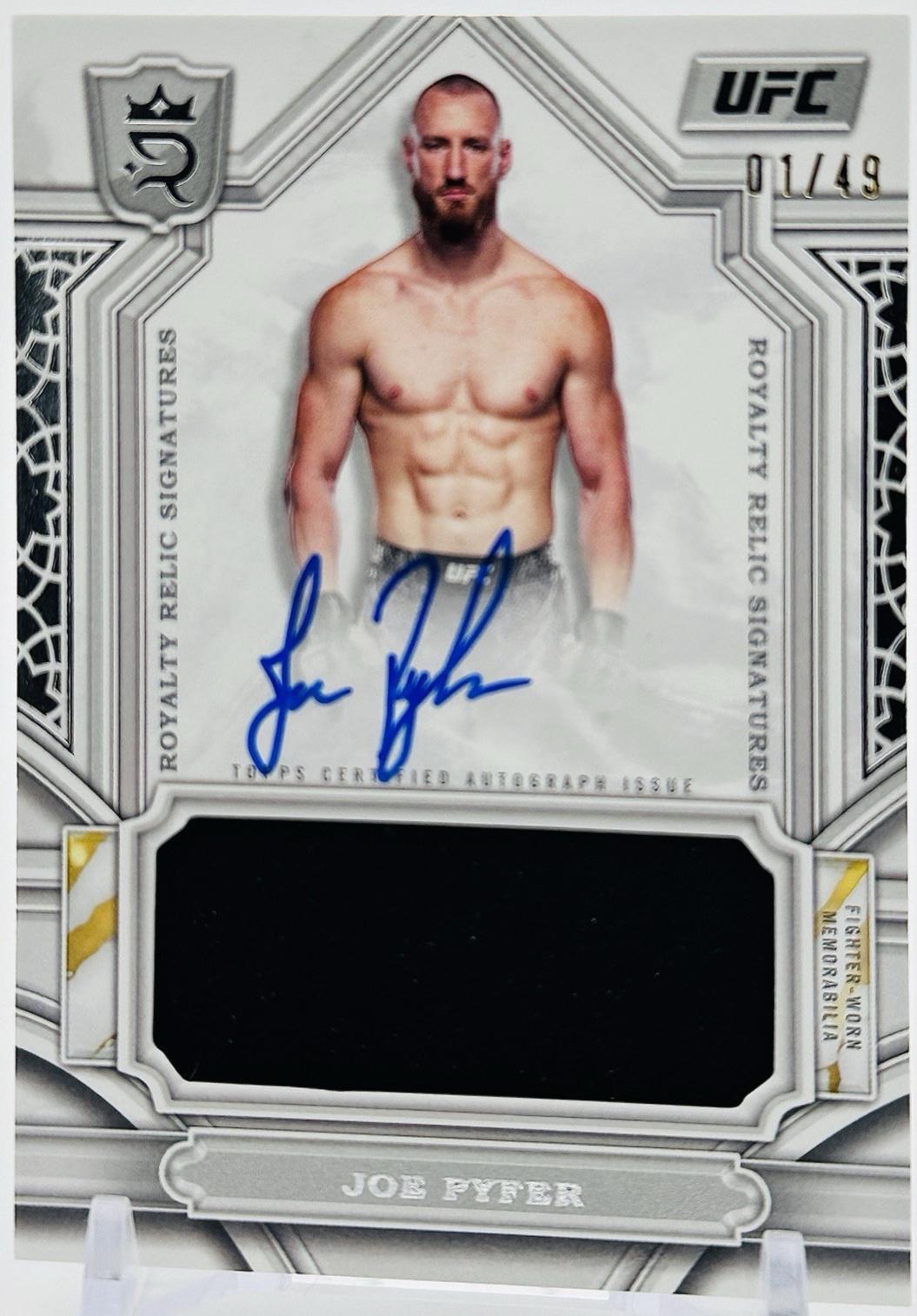 Joe Pyfer 2024 Topps Royalty UFC Regalia Relic Signatures #RRS-JPR Gold