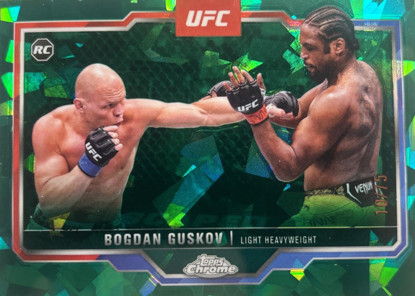 Bogdan Guskov 2025 Topps Chrome Sapphire UFC Base Sapphire #115 Green Sapphire