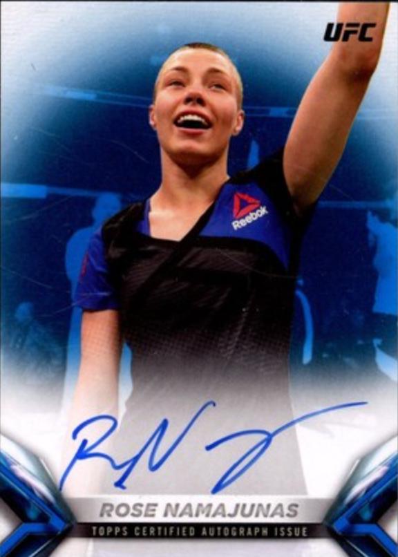 Rose Namajunas 2018 Topps UFC Knockout Knockoutautographs #KA-RN Blue