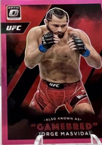 Jorge Masvidal 2022 Panini Donruss Optic UFC Base #79 Pink