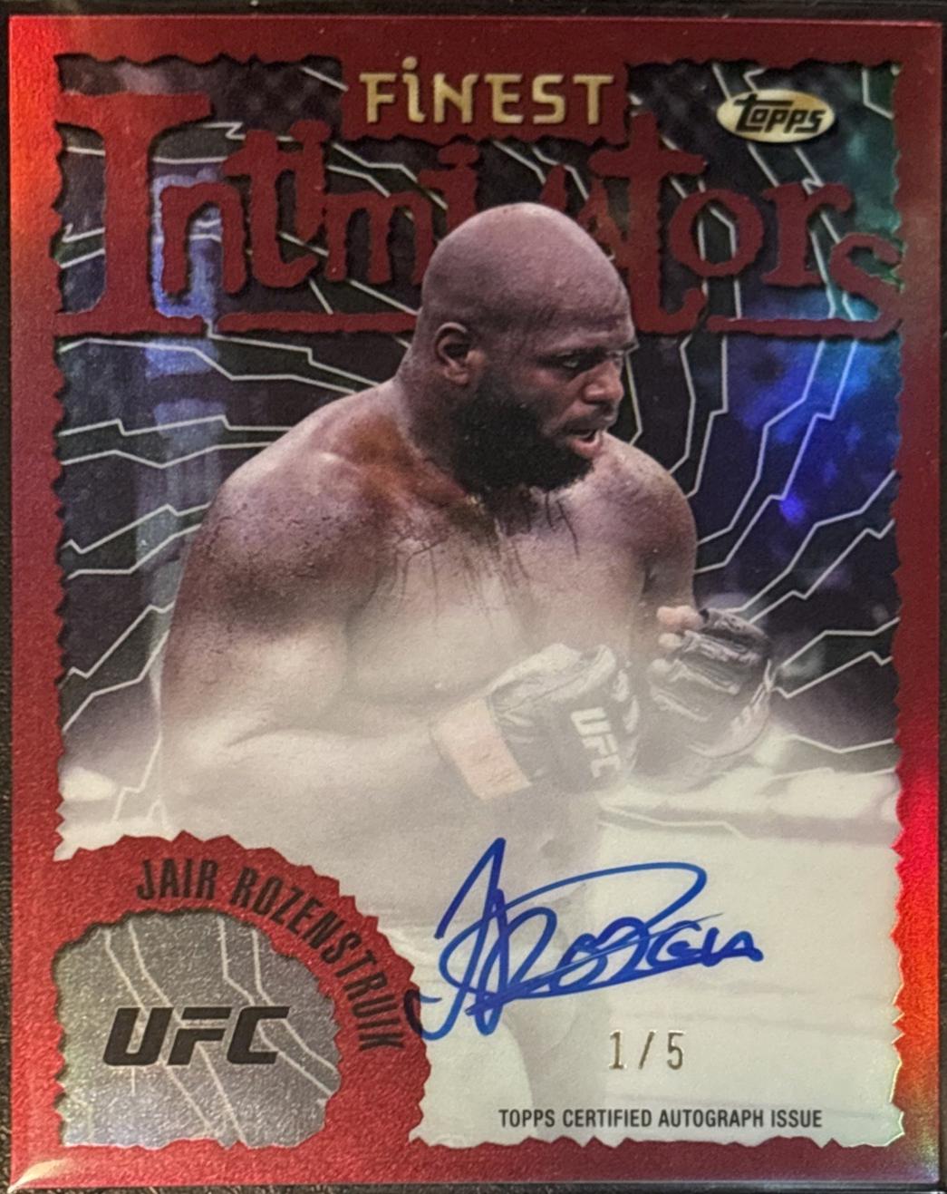 Jairzinho Rozenstruik 2024 Topps Finest UFC Intimidators Autographs #IA-JRK Superfractor