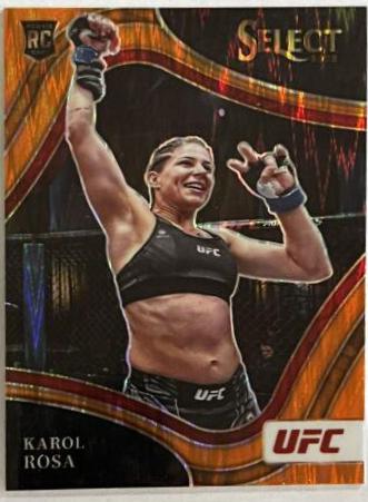 Karol Rosa 2022 Panini Select UFC Octagonside #256 Orange Flash