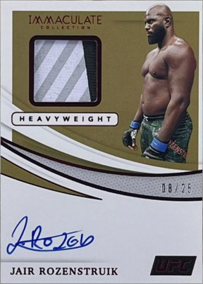 Jairzinho Rozenstruik 2021 Panini Immaculate UFC Memorabilia Autographs #4 Acetate