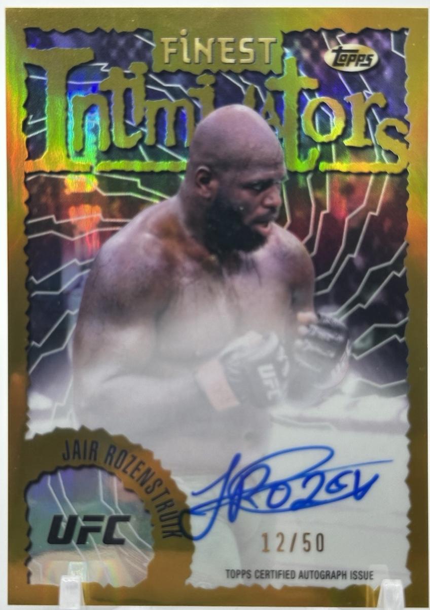 Jairzinho Rozenstruik 2024 Topps Finest UFC Intimidators Autographs #IA-JRK Gold Refractor