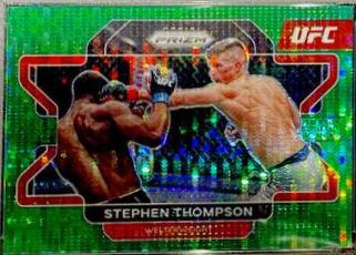 Stephen Thompson 2021 Panini Prizm UFC Base #81 Green Pulsar