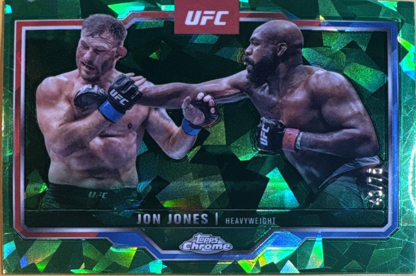 Jon Jones 2025 Topps Chrome Sapphire UFC Base Sapphire #83 Green Sapphire