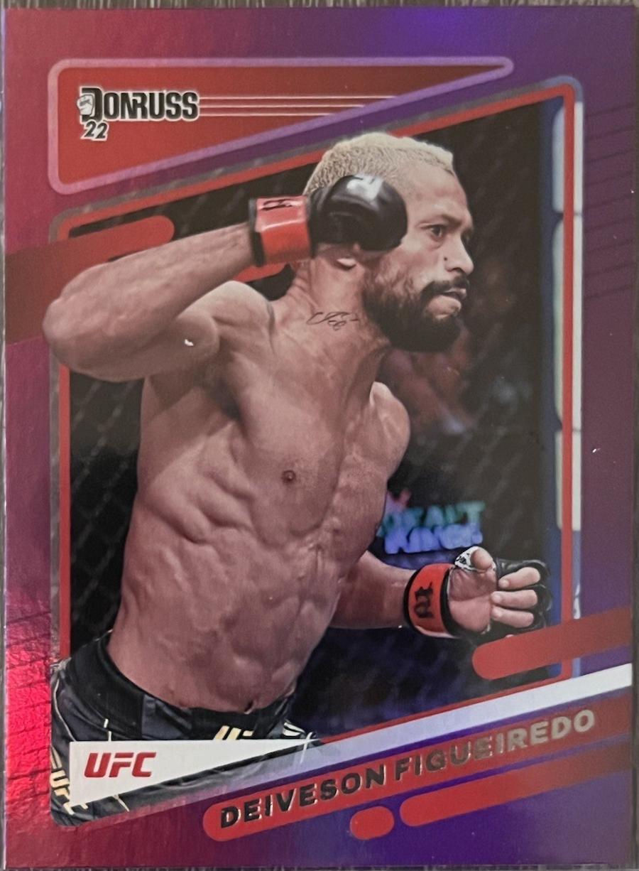 Deiveson Figueiredo 2022 Panini Donruss UFC Base #67 Purple Flood