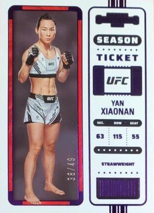 Yan Xiaonan 2023 Panini Chronicles UFC Base Contenders Season Ticket #104 Purple