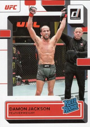 Damon Jackson 2023 Panini Donruss UFC Base #215 Purple Flood
