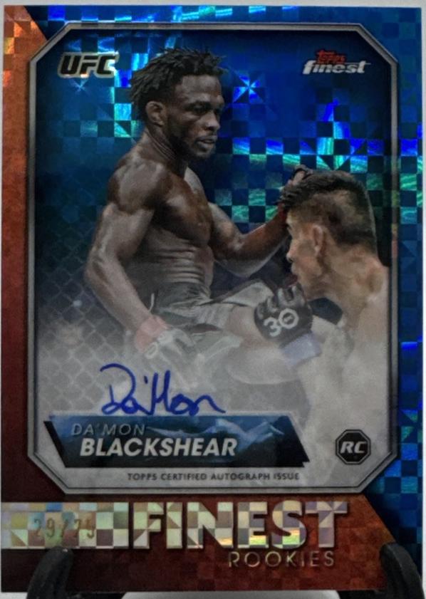 Da'Mon Blackshear 2024 Topps Finest UFC Rookie Finest Autographs #RFA-DB Blue Checkerboard Refractor
