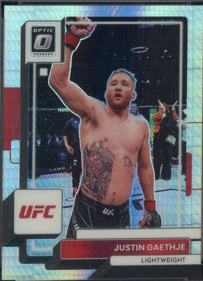 Justin Gaethje 2023 Panini Donruss Optic UFC Base #71 Lucky Envelopes