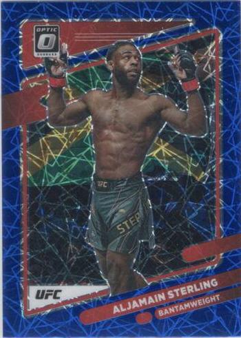 Aljamain Sterling 2022 Panini Donruss Optic UFC Base #64 Blue Velocity