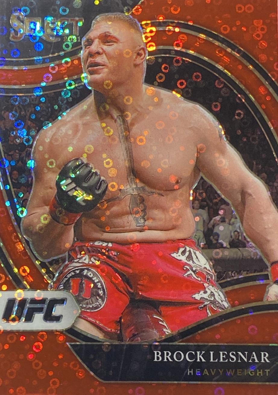 Brock Lesnar 2021 Panini Select UFC Octagonside #250 Red Disco