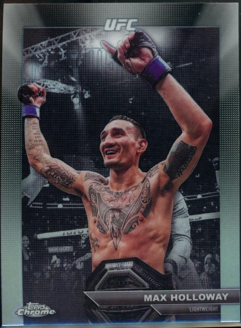 Max Holloway 2026 Topps Chrome UFC Manifesting Moments #MM-6 Orange Refractor