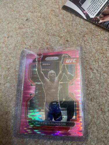 Derek Brunson 2022 Panini Prizm UFC Base #191 Pink Pulsar