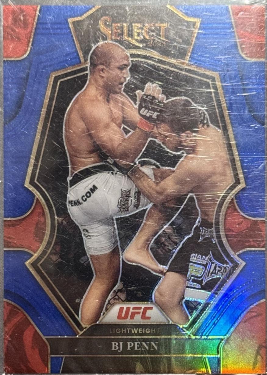 BJ Penn 2023 Panini Select UFC Premier Level #145 Red Blue Prizm