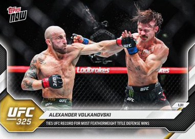 Alexander Volkanovski Topps Now UFC Base #4 Foilfractor